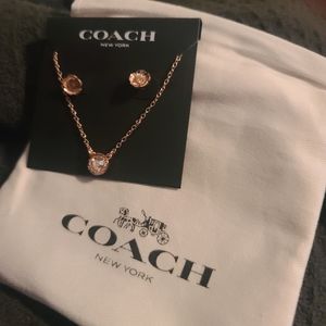 Coach earing and necklace set